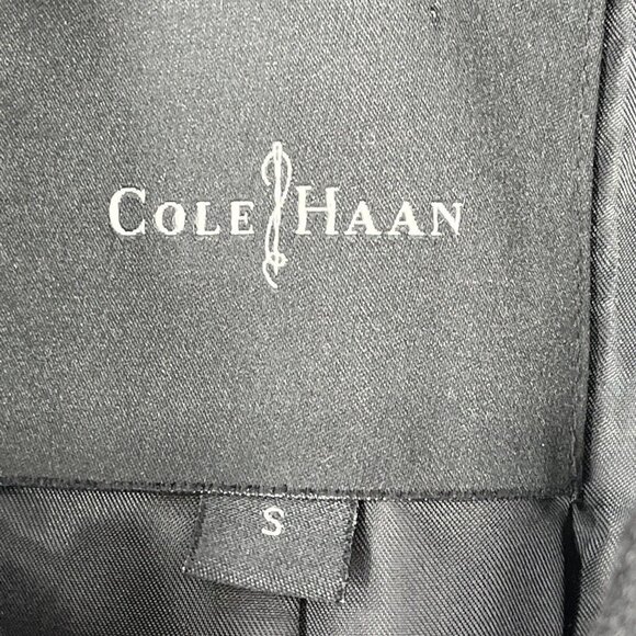 Cole Haan Men's Wool Blend Single Breasted Classic Coat Black Size Small - Picture 5 of 10